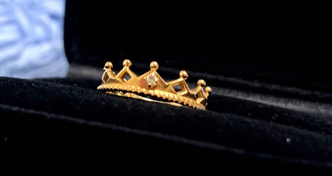 NOJESS ノジェス　K10 リング　クラウンピンキー　ダイヤモンド　4号