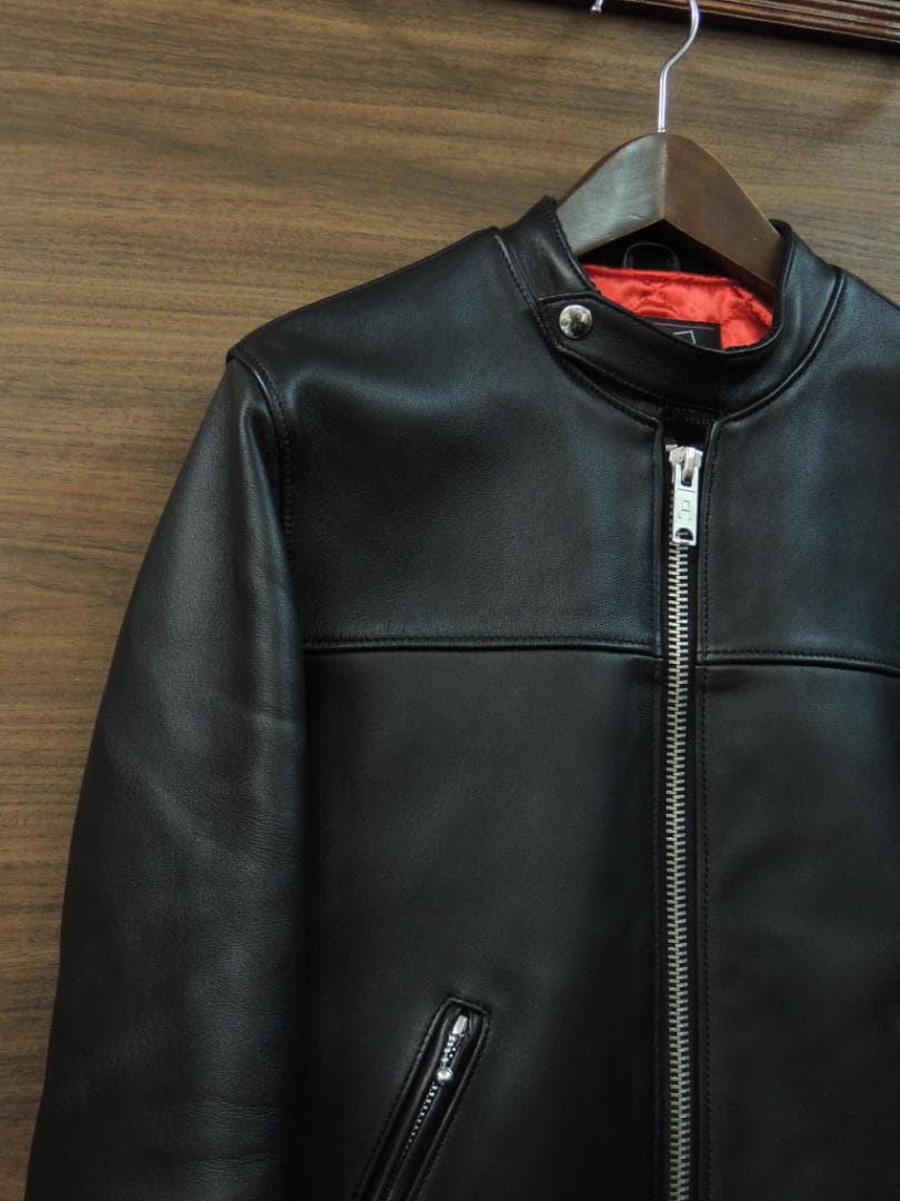 666 MANDARIN COLLAR シープスキン 羊革 シングル ライダース