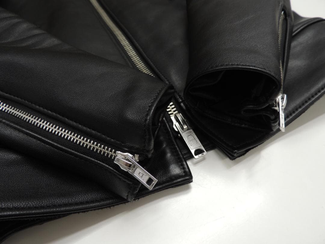 666 MANDARIN COLLAR シープスキン 羊革 シングル ライダース