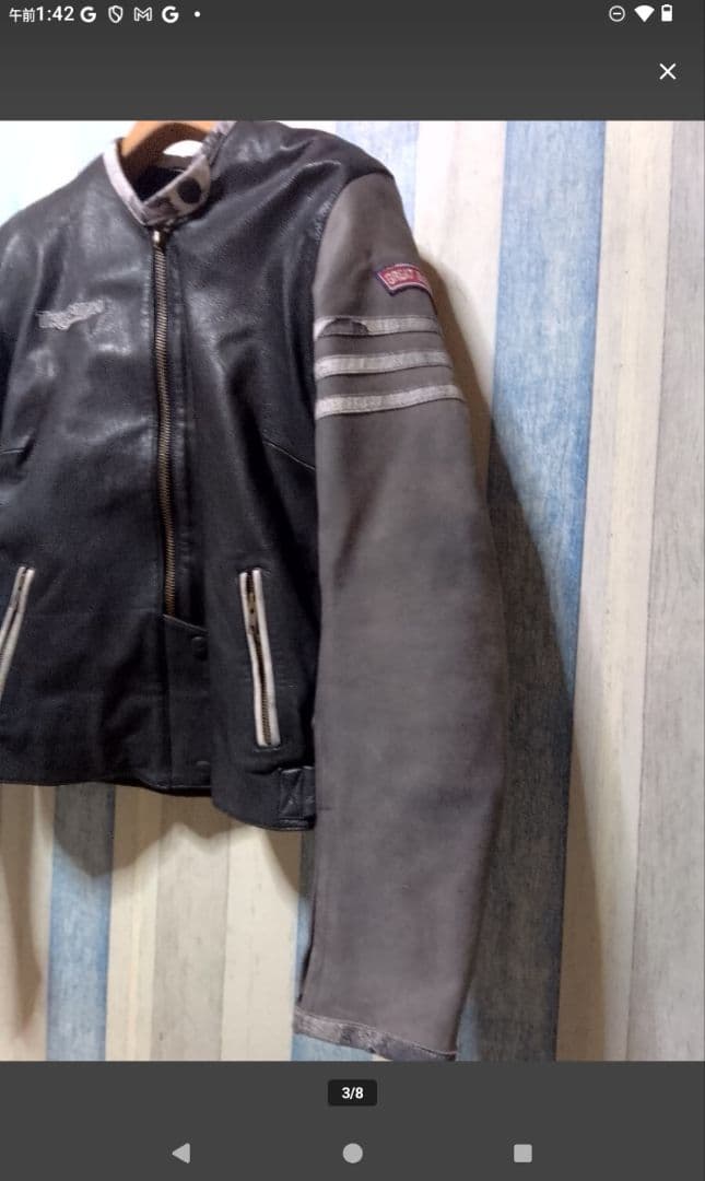 TRIUMPH 牛革 シングルライダースジャケット L//ライディング