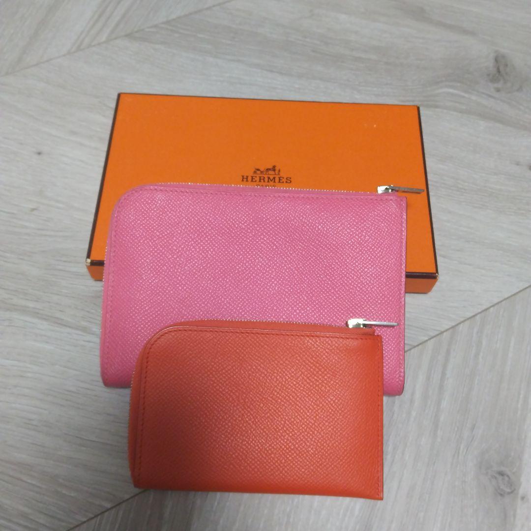 HERMES ピンク ミディアム財布とケースセットリミックス