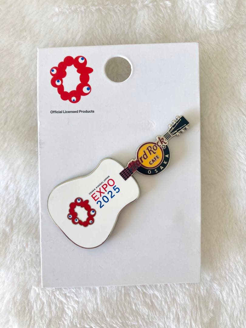 EXPO2025 ハードロックカフェ×ミャクミャクホワイトギターピンバッジ