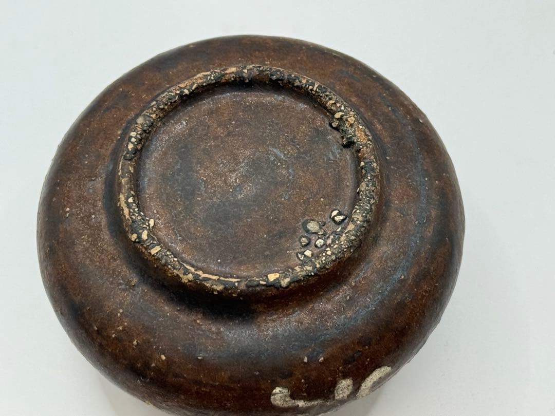 李朝　飴釉　唐草紋水滴　アンティーク　送料込み250515