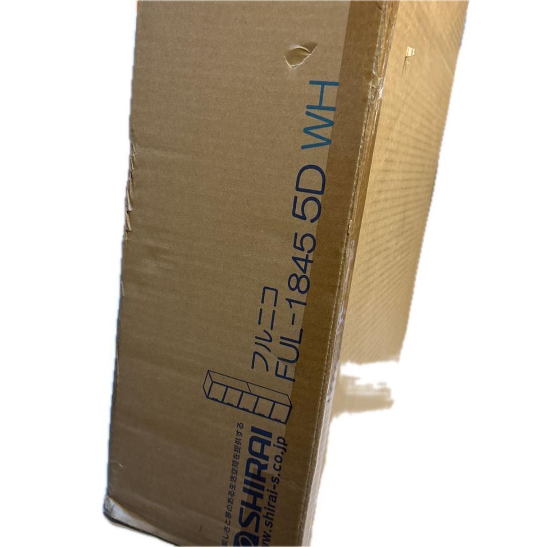 白井産業 収納棚 ラック ストッカー 5段の扉付き収納 同シリーズで組み合わせ