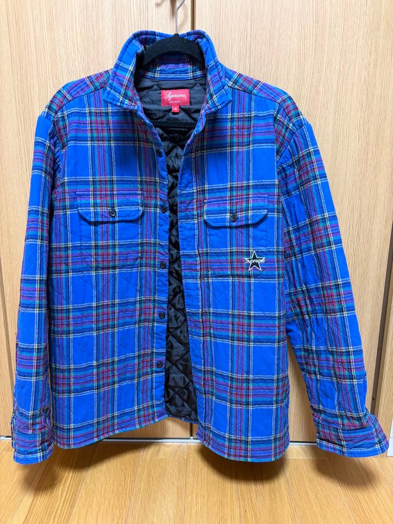 supreme 21aw Quilted Plaid フランネルシャツ