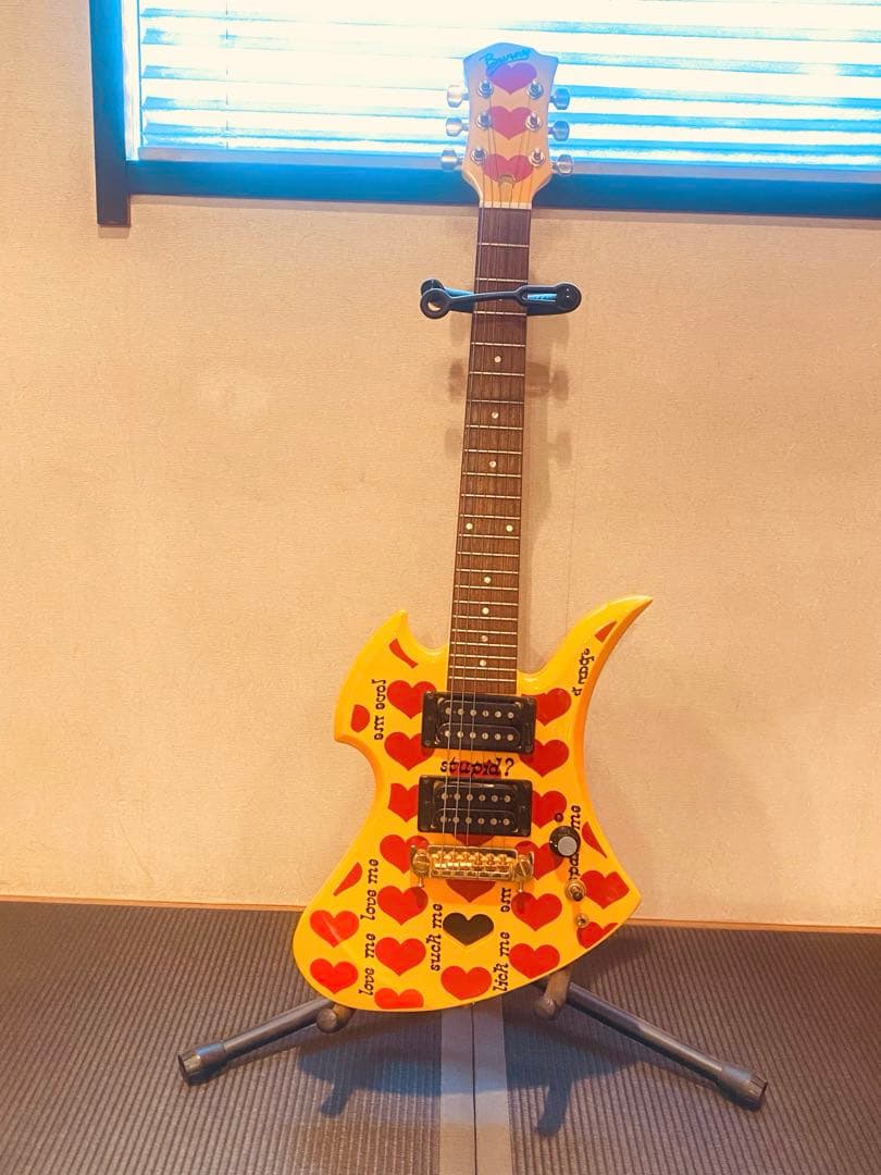 美品★BURNY Fernandes hide イエローハートJr. ミニギター