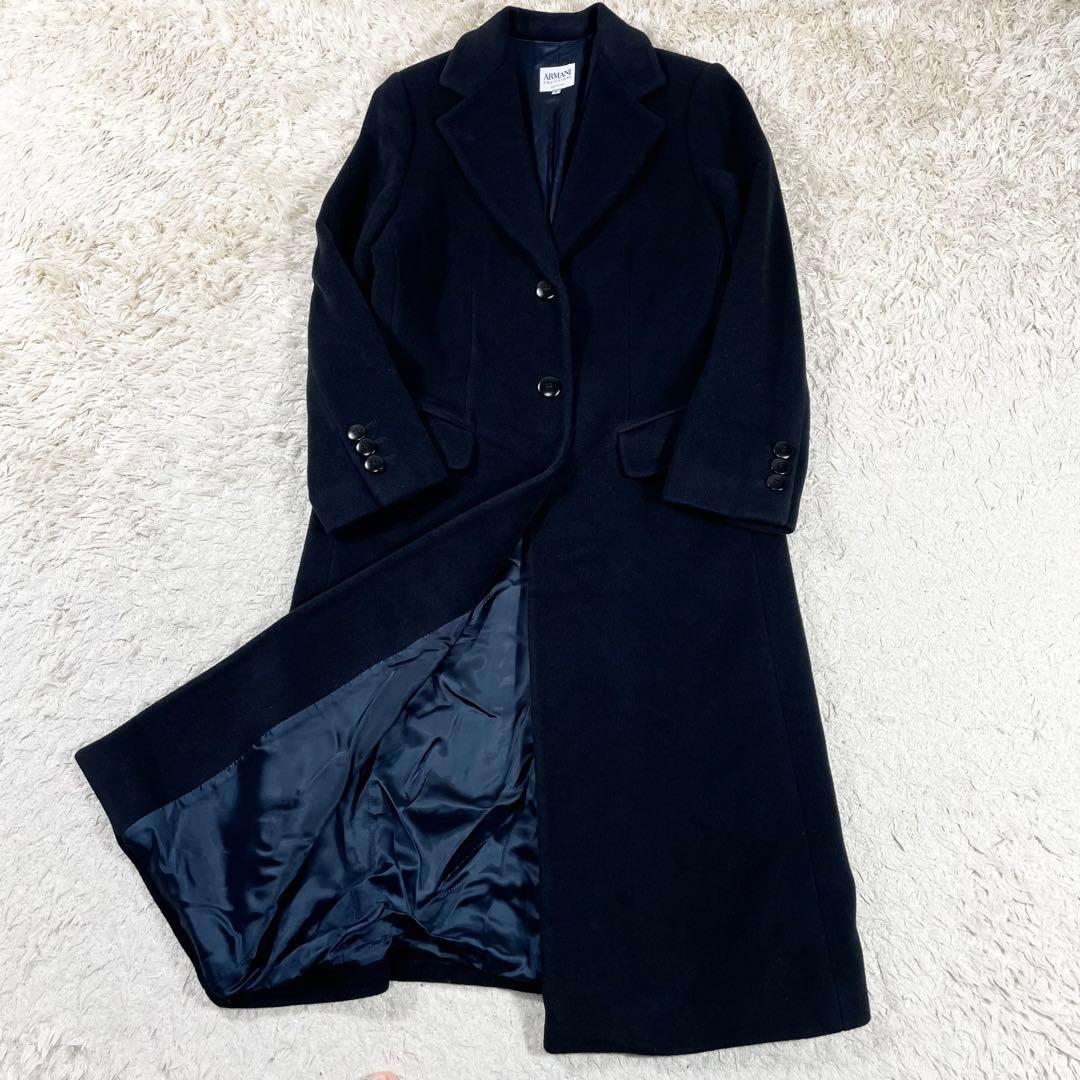 ✨美品 アルマーニ チェスターコート マキシ丈 カシミヤ アンゴラ 希少XL