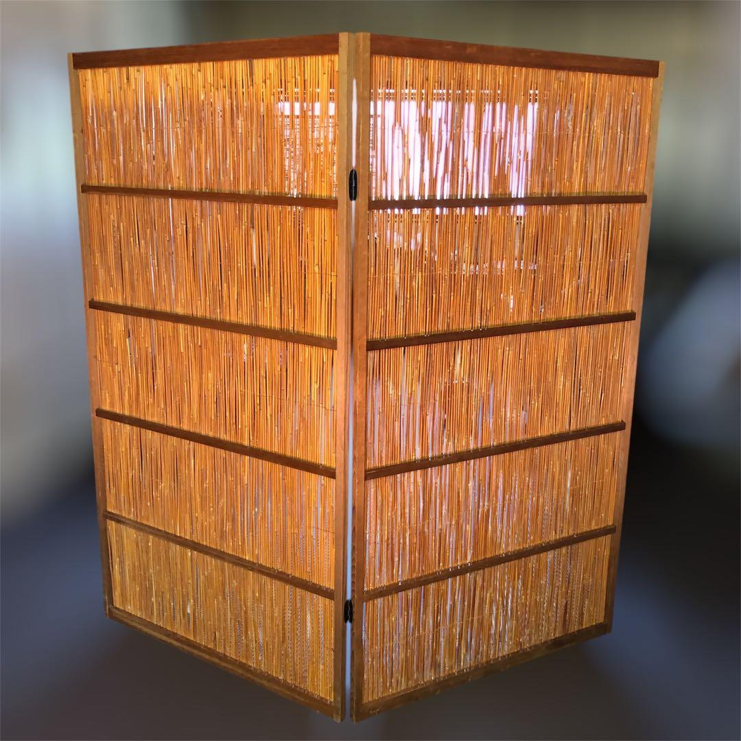 花寄屏風　2枚折　高さ約164㎝　2連幅176㎝