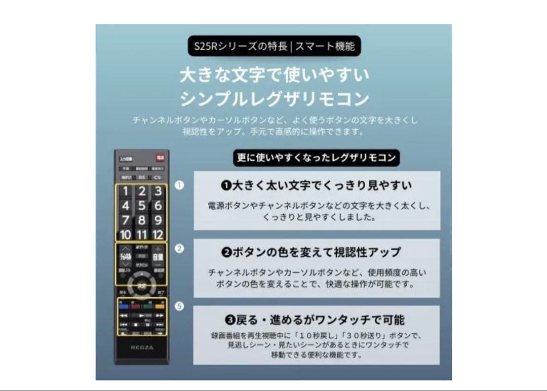 REGZA 32V S25Rシリーズ 32インチ テレビ