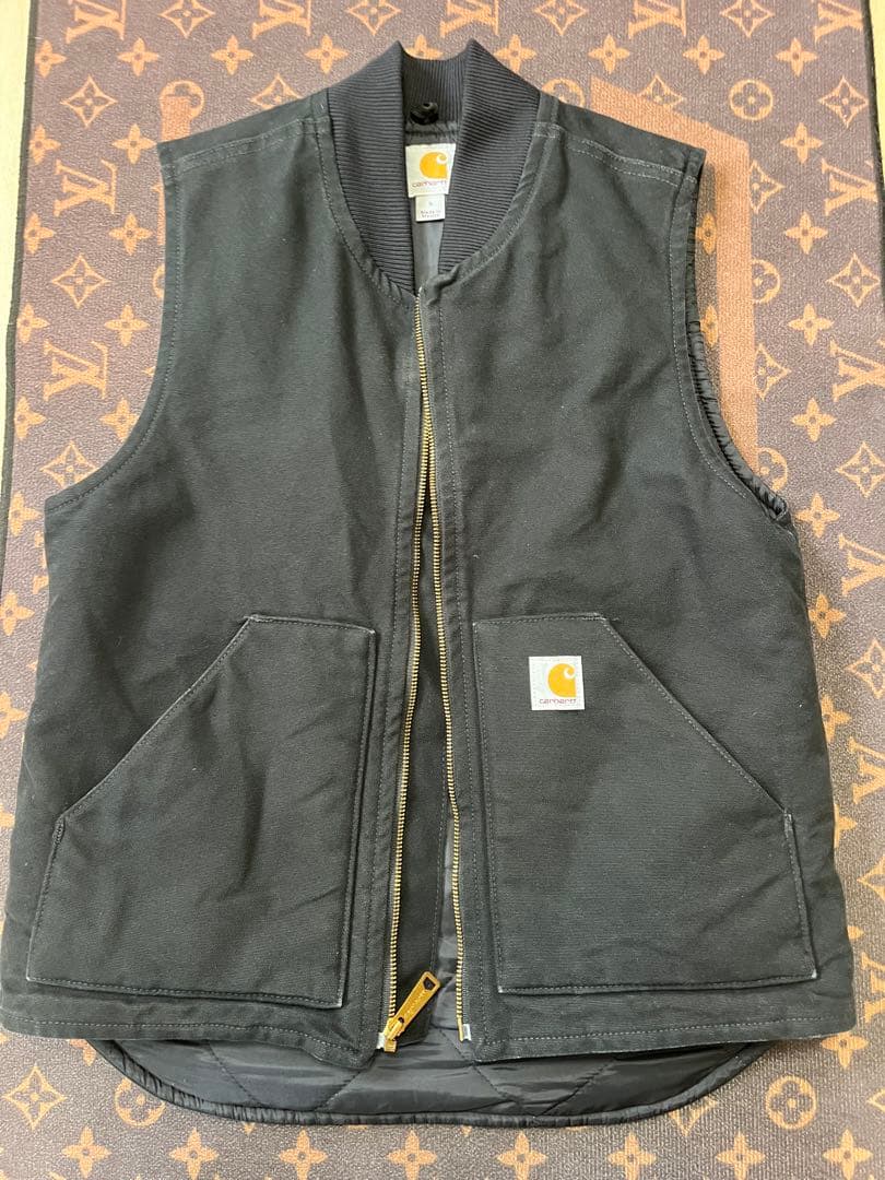 Carhartt ブラック ジップアップベスト