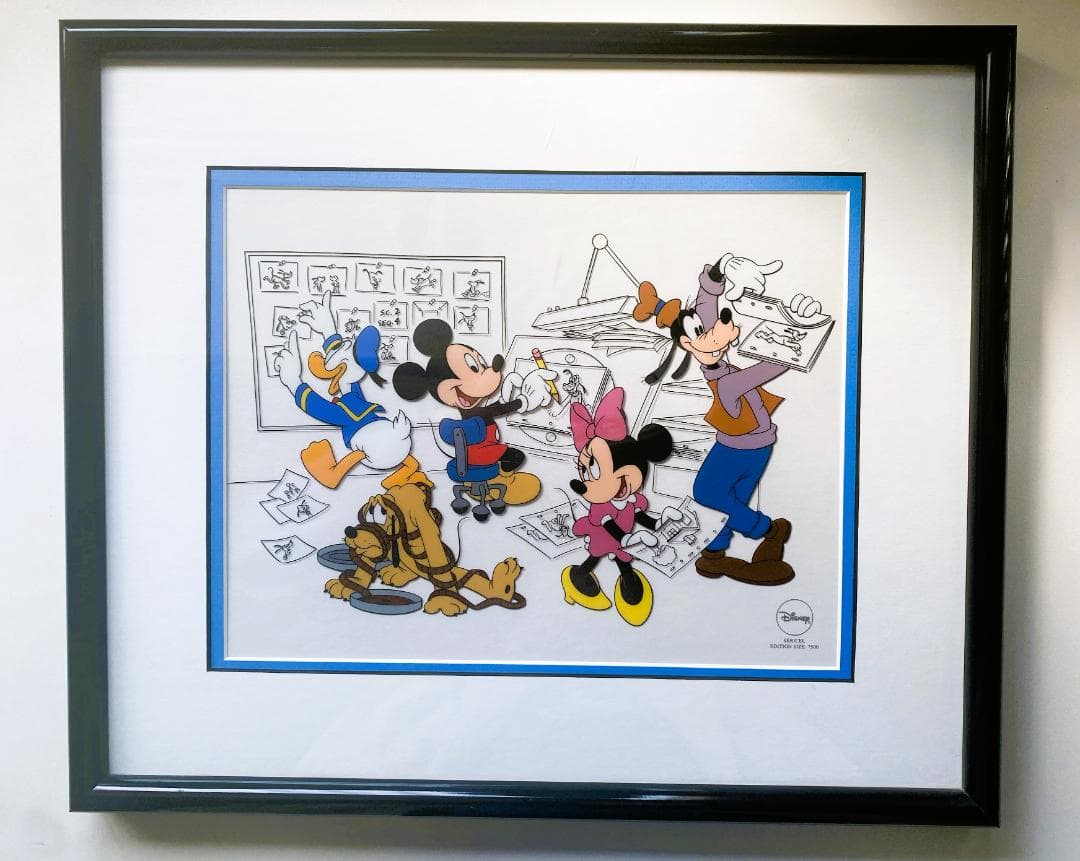 Disney セル画 【 レア 美品 】ミッキー ディズニー５大キャラクター