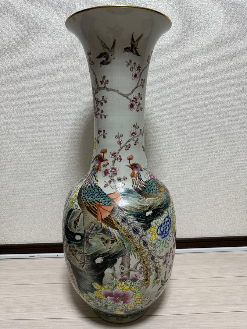 中国美術　花瓶　高さ約84センチ　アンティーク　時代物　工芸品