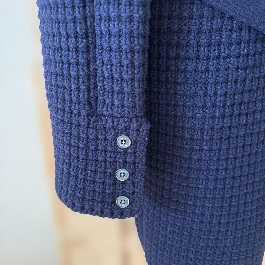 Bark ネイビー M ボタン付きジャケット