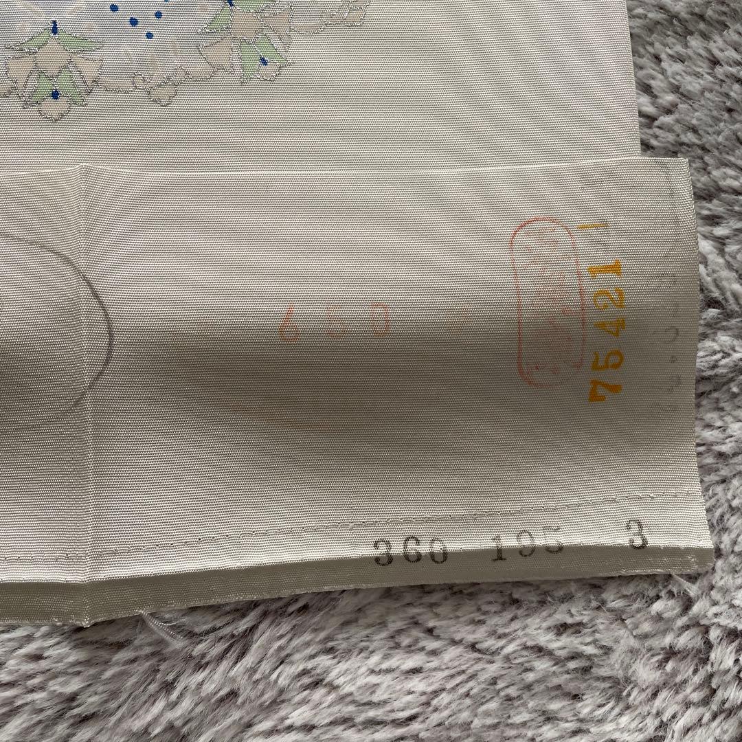 名古屋帯開き仕立て　正絹伊と幸薄パールグレー色