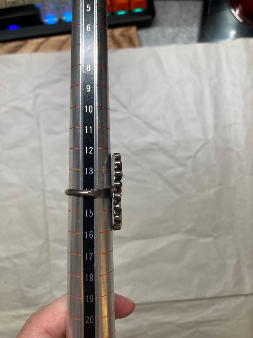 からか インディアン マルチストーン ニードルポイント リング