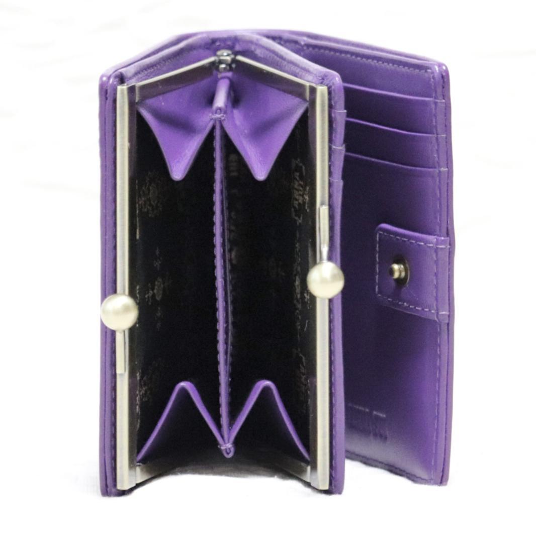 新品タグ付【ANNA SUI アナスイ】ヴィンテージボタン 口金 がま口折り財布