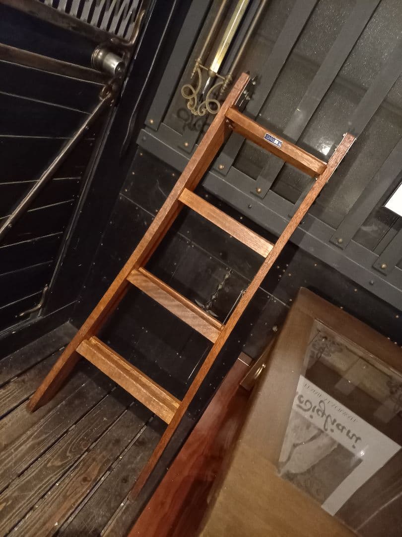 1960's　ヴィンテージ　ナチュラル　オーク　ウッド　ラダー　正直脚立　８号