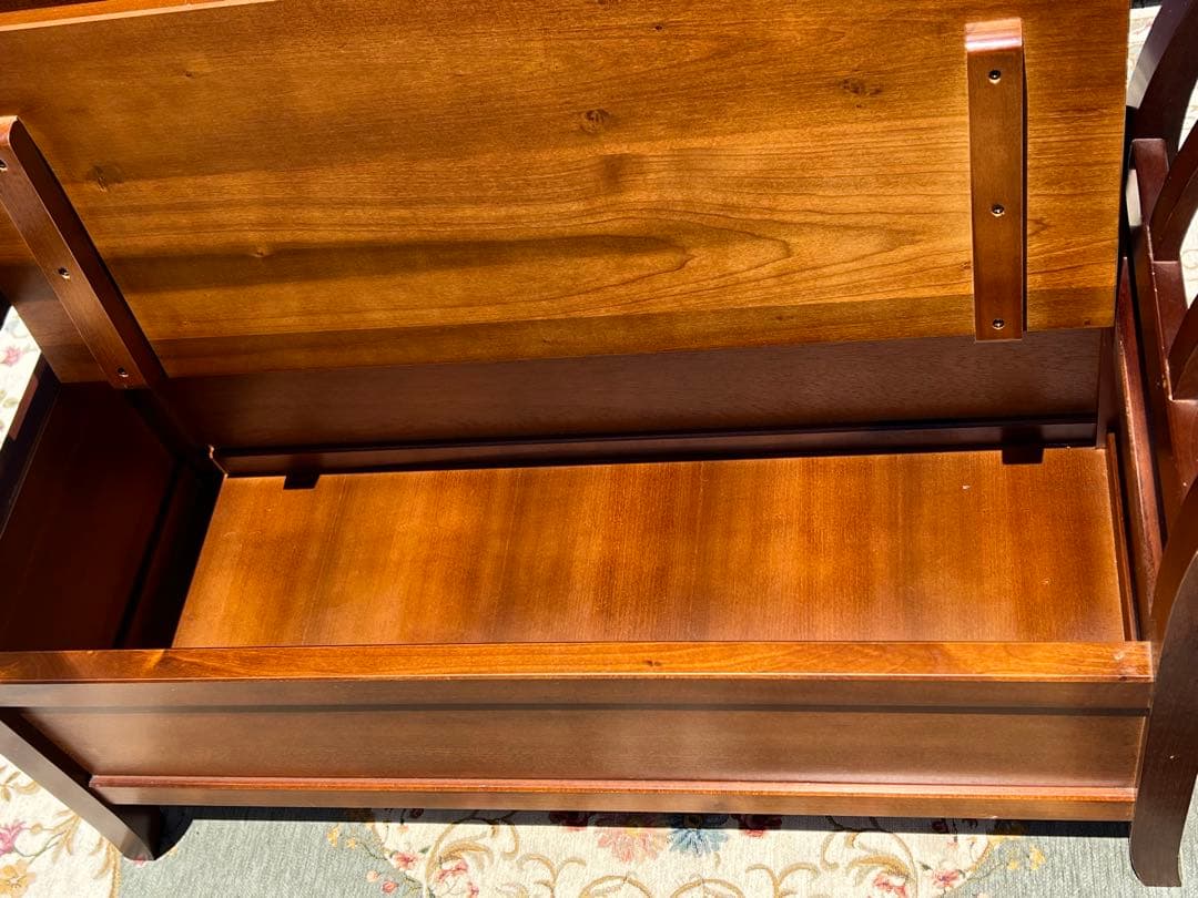 木製収納ベンチ ブラウン