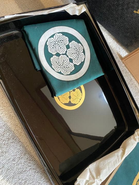 家紋　ふくさ　お盆