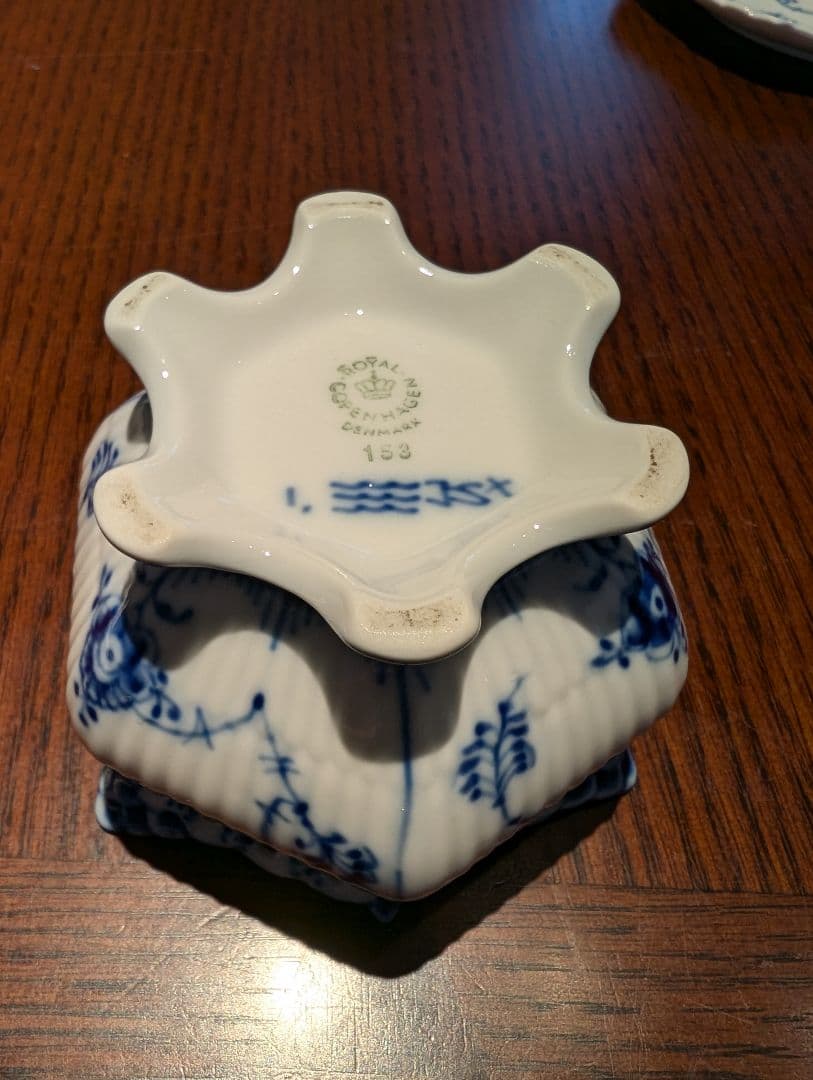 ロイヤルコペンハーゲン ブルーフルーテッド フルレース シュガーボウル