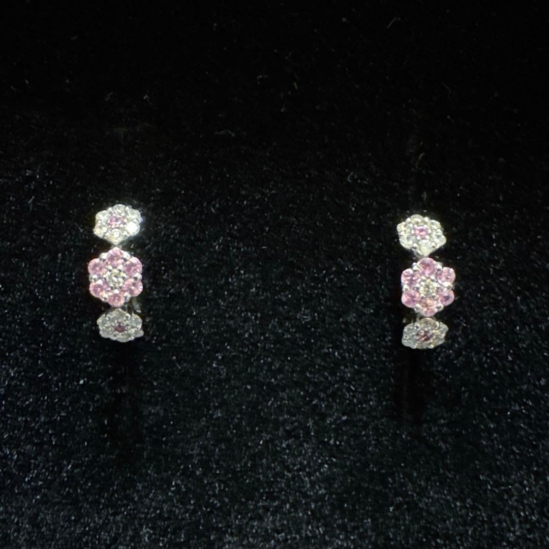 ポンテヴェキオ　フラワー　フープピアス　K18WG