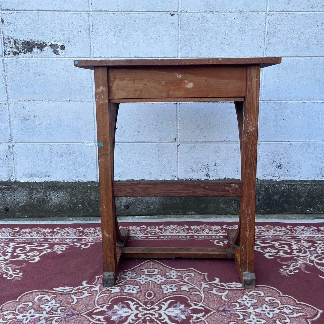 古家具アンティーク品◾️昔の古い木製机 サイドテーブル ディスプレイ台