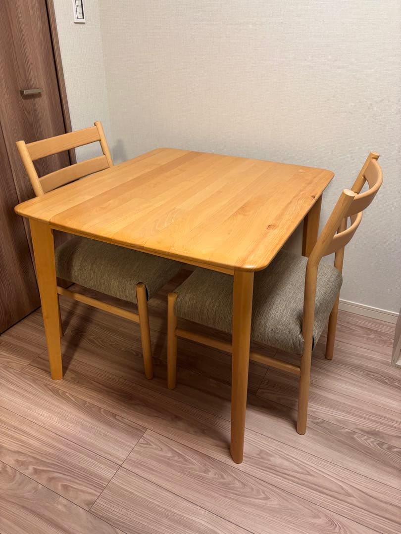 ニトリ　ダイニングテーブルチェアセット2人掛け用