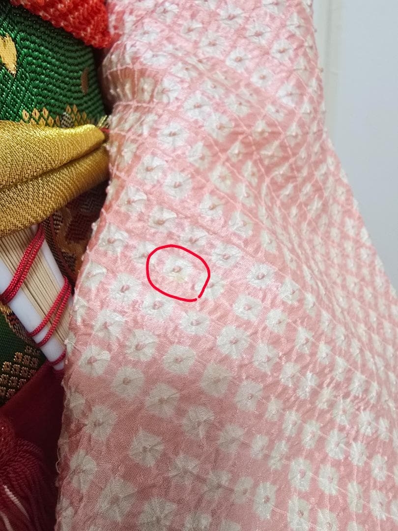 七五三　7歳　正絹　総絞り　着物　セット　女の子 *c76