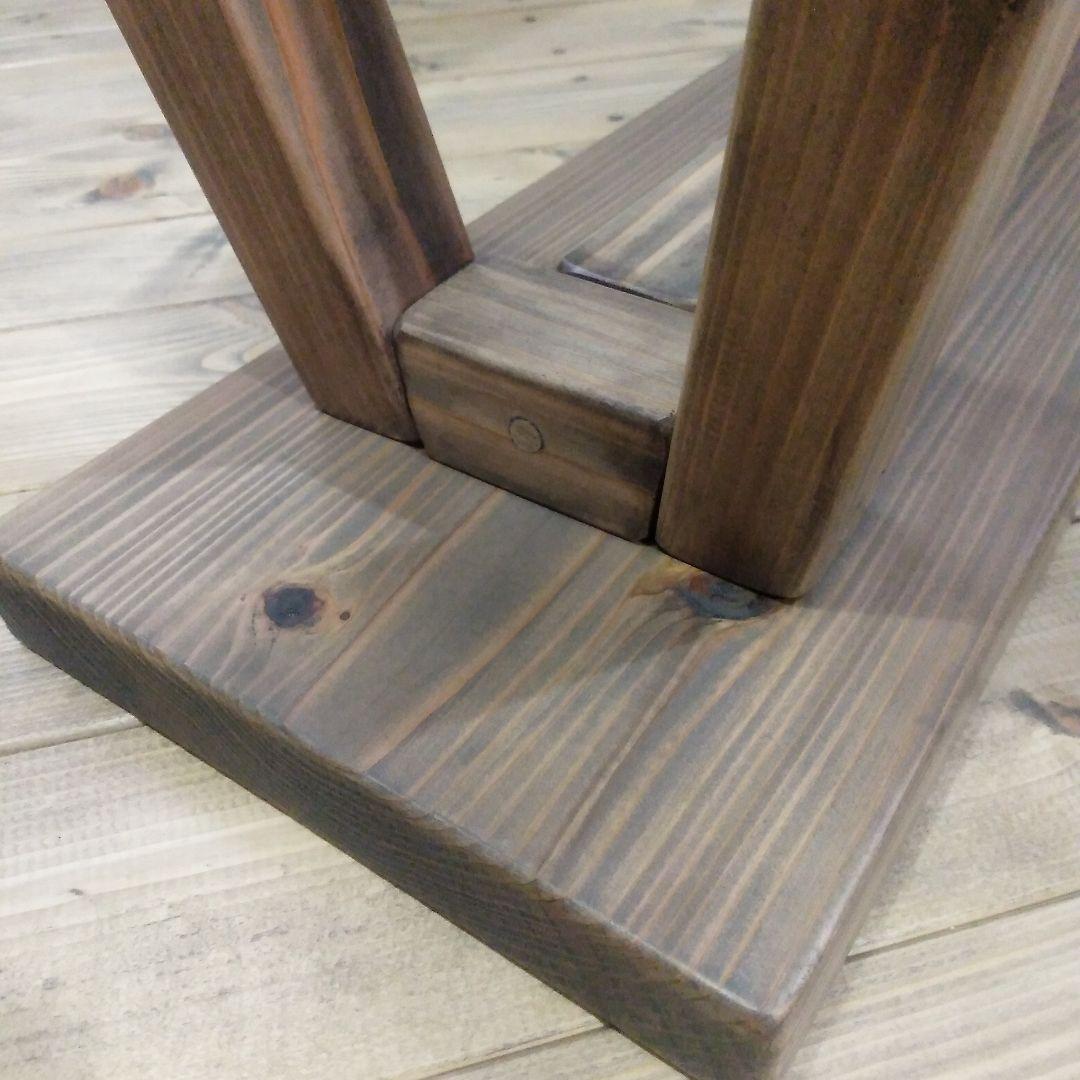 ※キズ有り　ハンドメイド木製ベンチ　幅100㎝　座面高45㎝　アンティークグレー