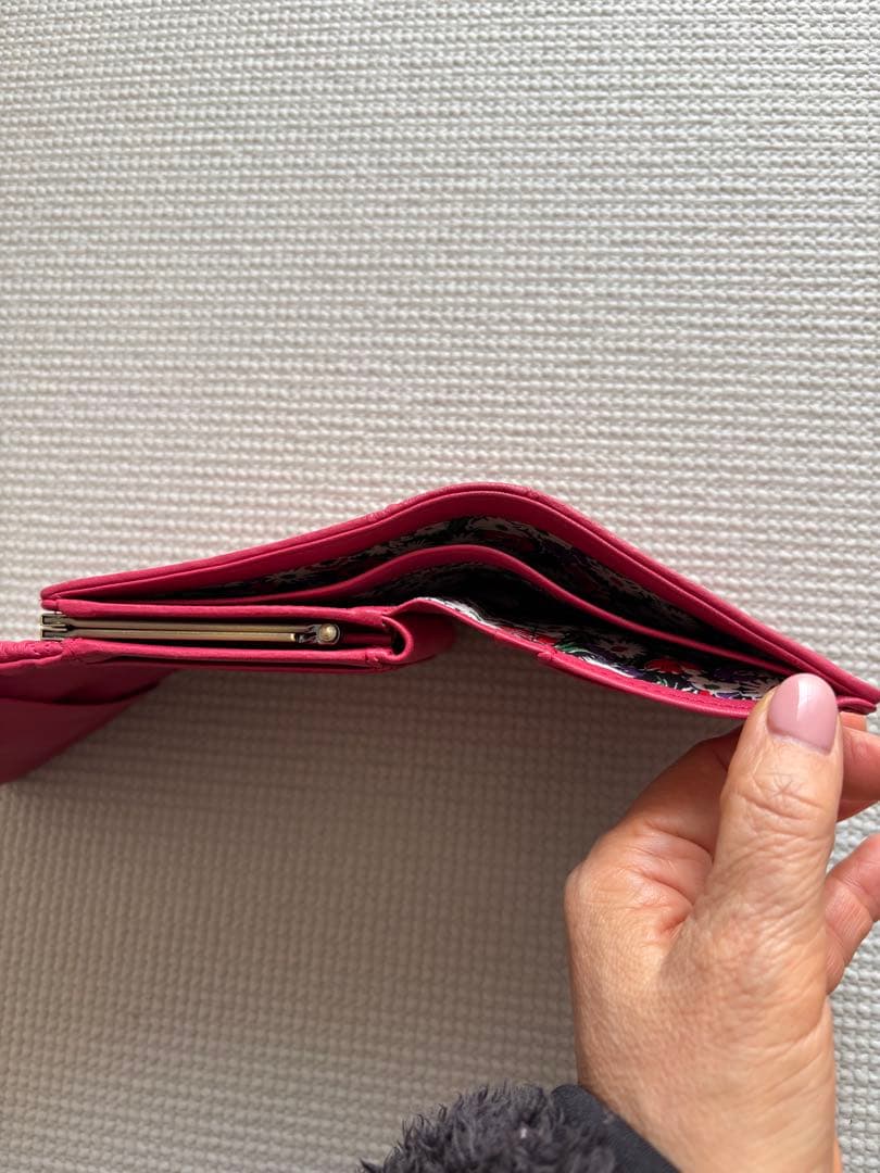 アナスイ　バタフライ三つ折り財布　ピンク