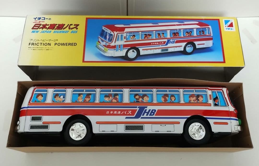 ブリキ　日本高速バス　イチコー製品　当時物　昭和レトロ　デッドストック　美品✨
