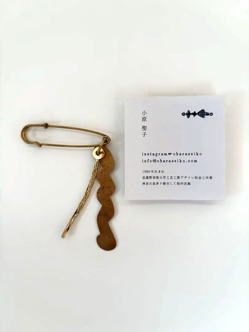 ふくの母ちゃん 小原聖子さんストールピン　箱•プロフィール付き★未使用品