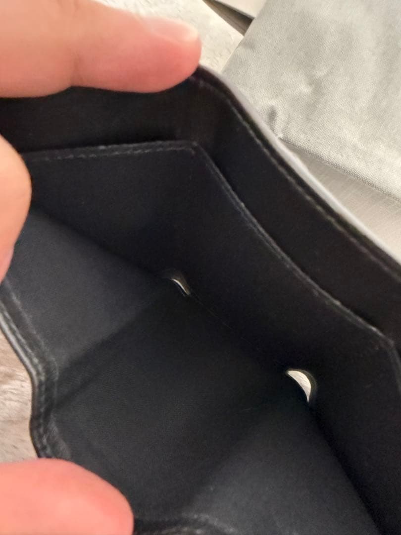 BALENCIAGA バレンシアガ ペーパーミニウォレット ブラック レザー