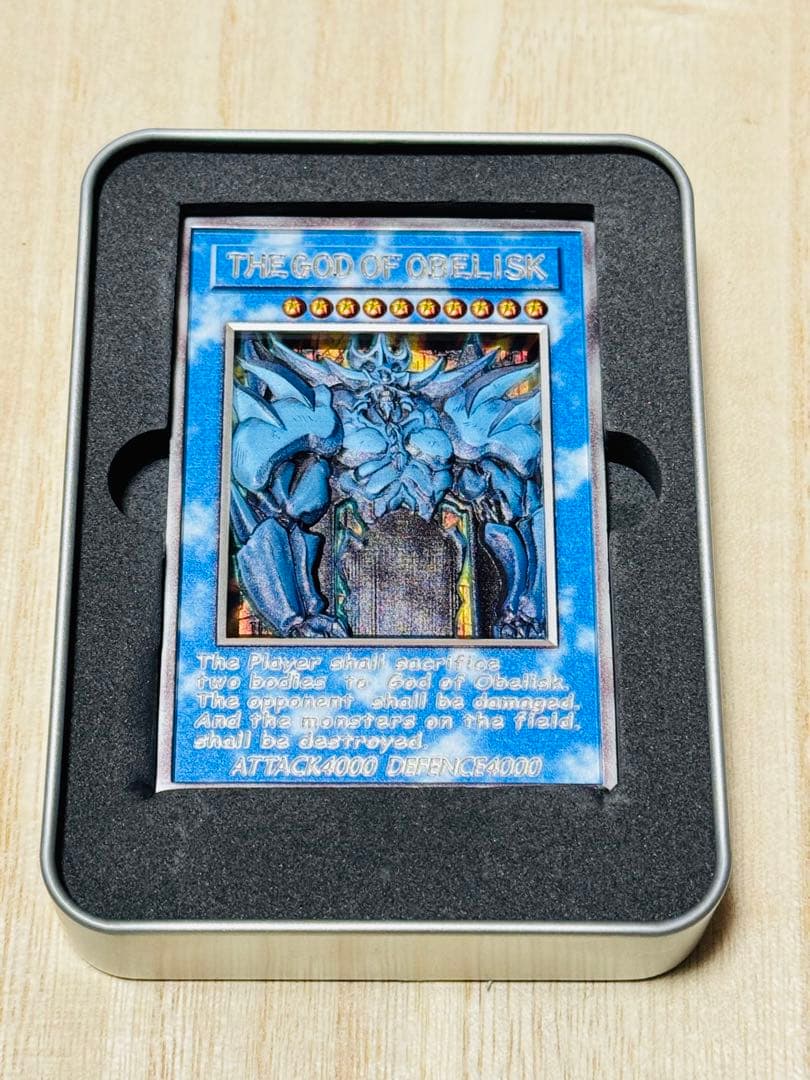 オベリスクの巨神兵海外版　カラー　遊戯王　カード　石版　アンティーク　フィギュア