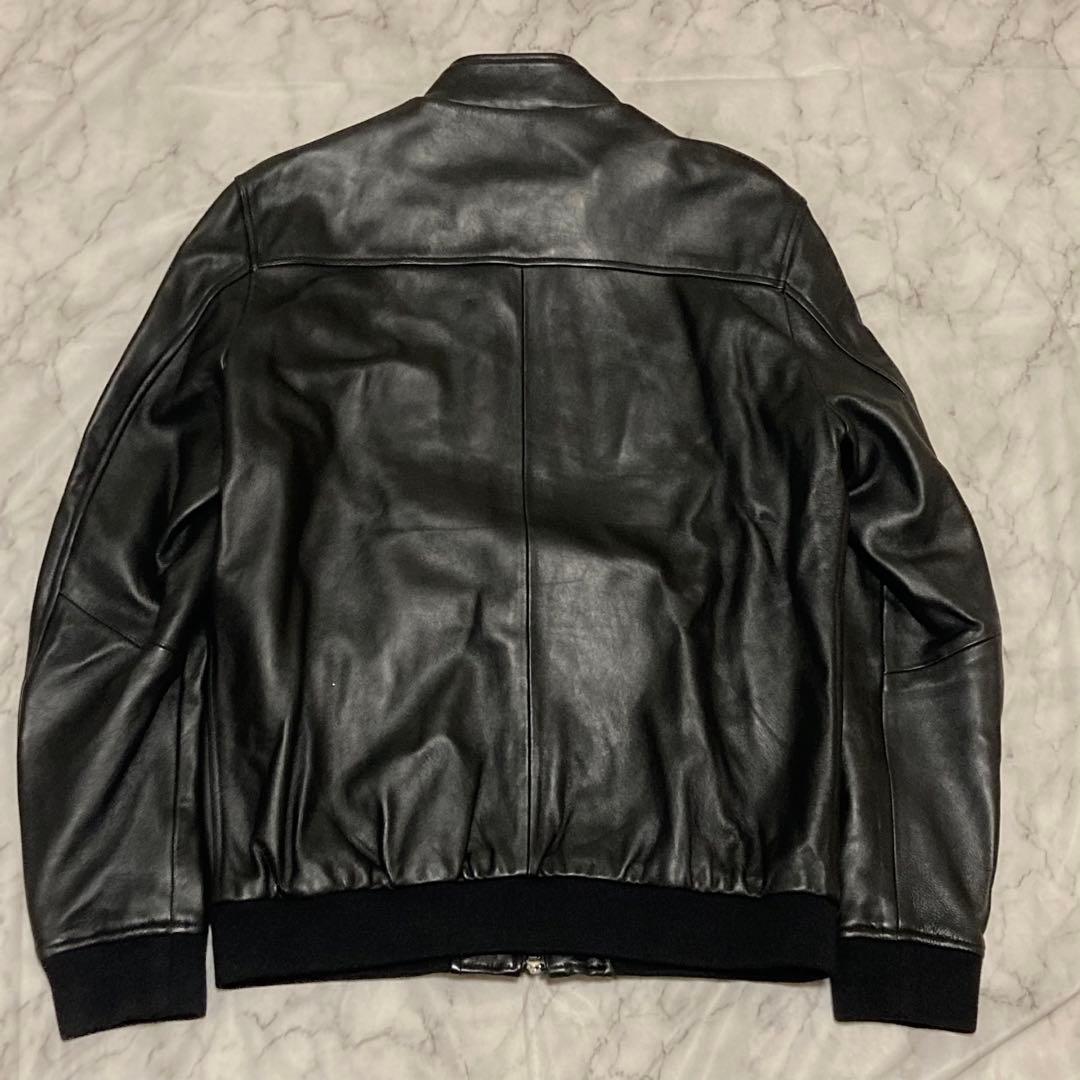 Edifice【高年式モデル】羊革 ラムレザー 黒 ブラック シングルライダース