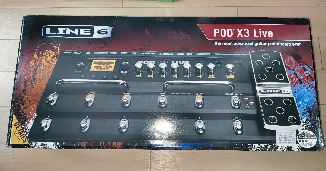 LINE6 POD X3 LIVE 箱、ソフトケース付き