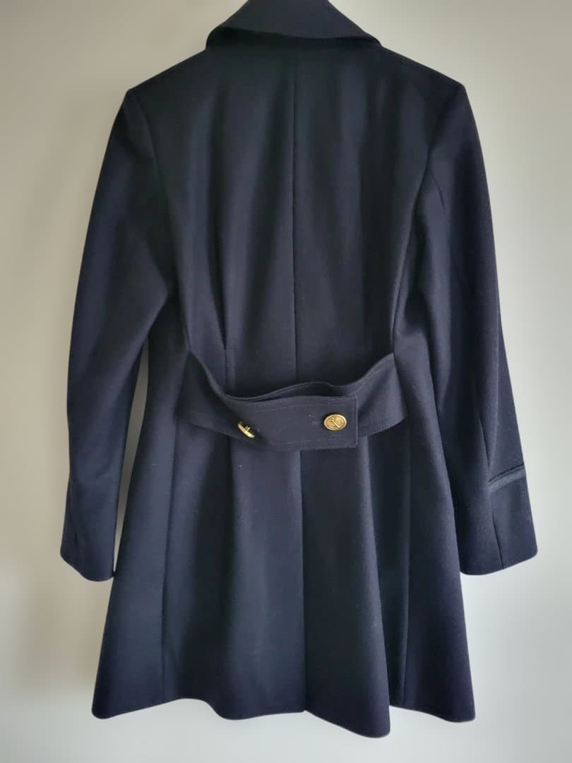 COACH　ネイビー ダブルブレスト チェスターコート