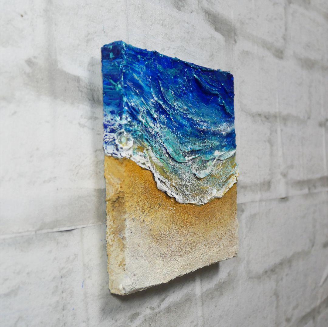 油絵 油彩 油彩画 絵 絵画 【海と波】