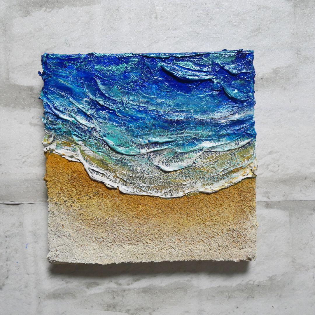 油絵 油彩 油彩画 絵 絵画 【海と波】