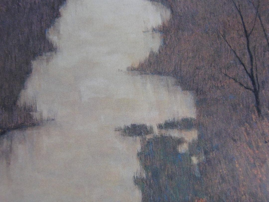 中路融人、【望湖】、希少な額装用画集より、新品額装付、状態良好