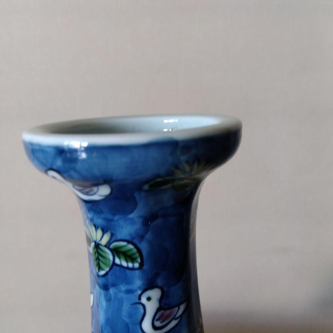 【特別割引】源右衛門窯染錦水鳥図酒瓶