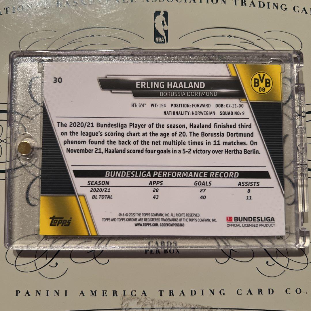 アーリング ハーランド Topps Chrome Gold Ray Wave