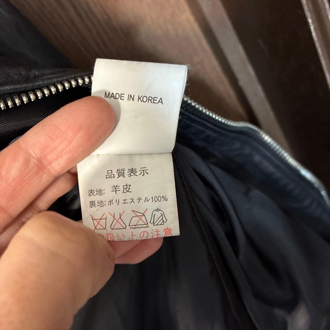 シングルレザージャケット　羊革　韓国　新品