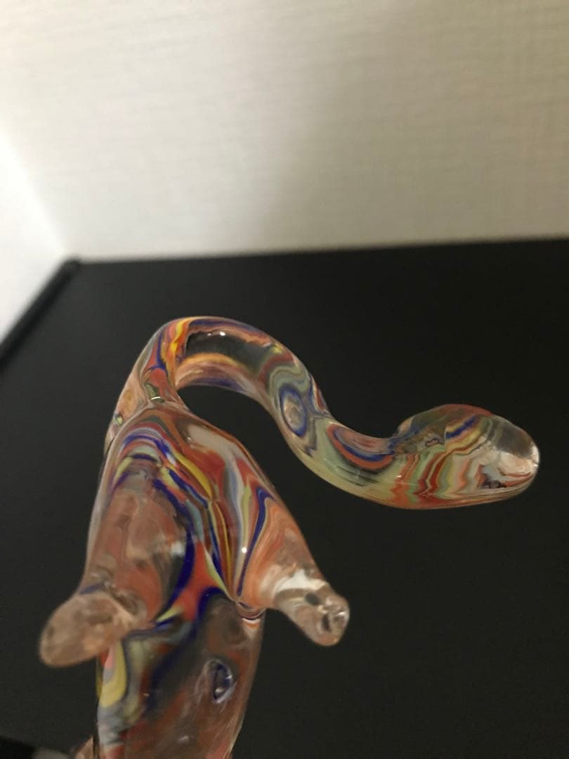 ベネチアンガラス Murano ムラノ　ムラーノ　猫　キャット　2点セット