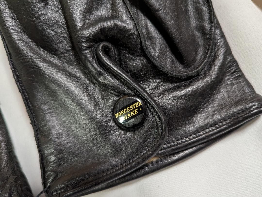 希少 新品 英国製 イギリス製 革手袋 ブラック 黒 ヴィンテージ