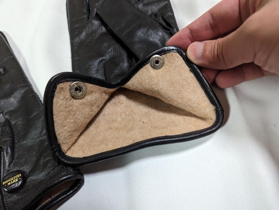 希少 新品 英国製 イギリス製 革手袋 ブラック 黒 ヴィンテージ