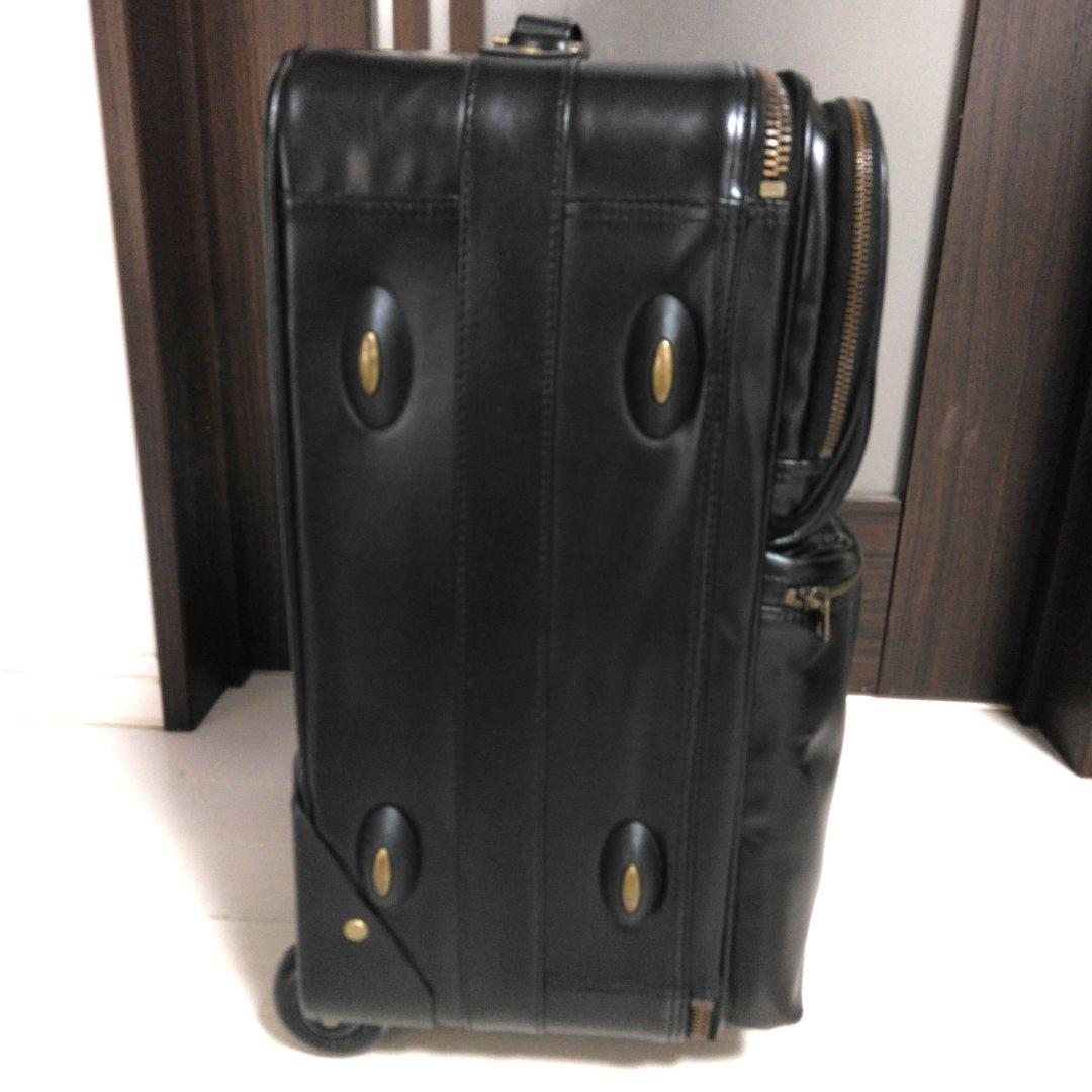 デキる男のブラックオールレザー　メンズキャリーバッグ