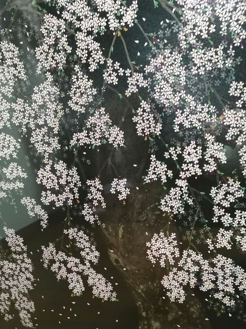 中島千波 「桜花春宵」リトグラフ　版画　桜　日本画　限定