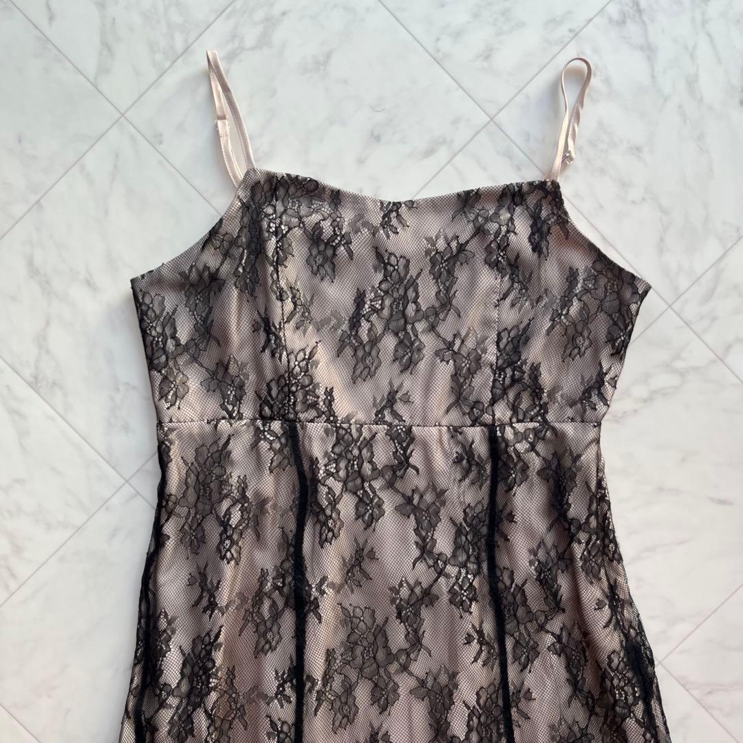 niana ニアナ　チュールレイヤードレースキャミワンピドレス　オケージョン　M