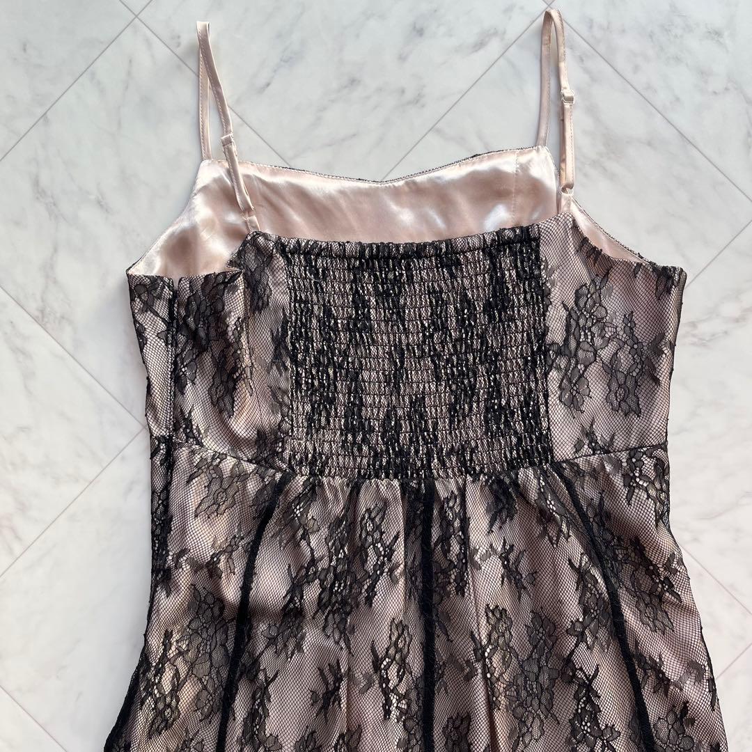 niana ニアナ　チュールレイヤードレースキャミワンピドレス　オケージョン　M